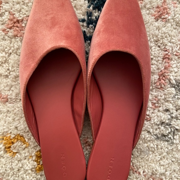 Doen Wren Rose/Blush Velvet Mules,  41, never worn - Picture 4 of 6
